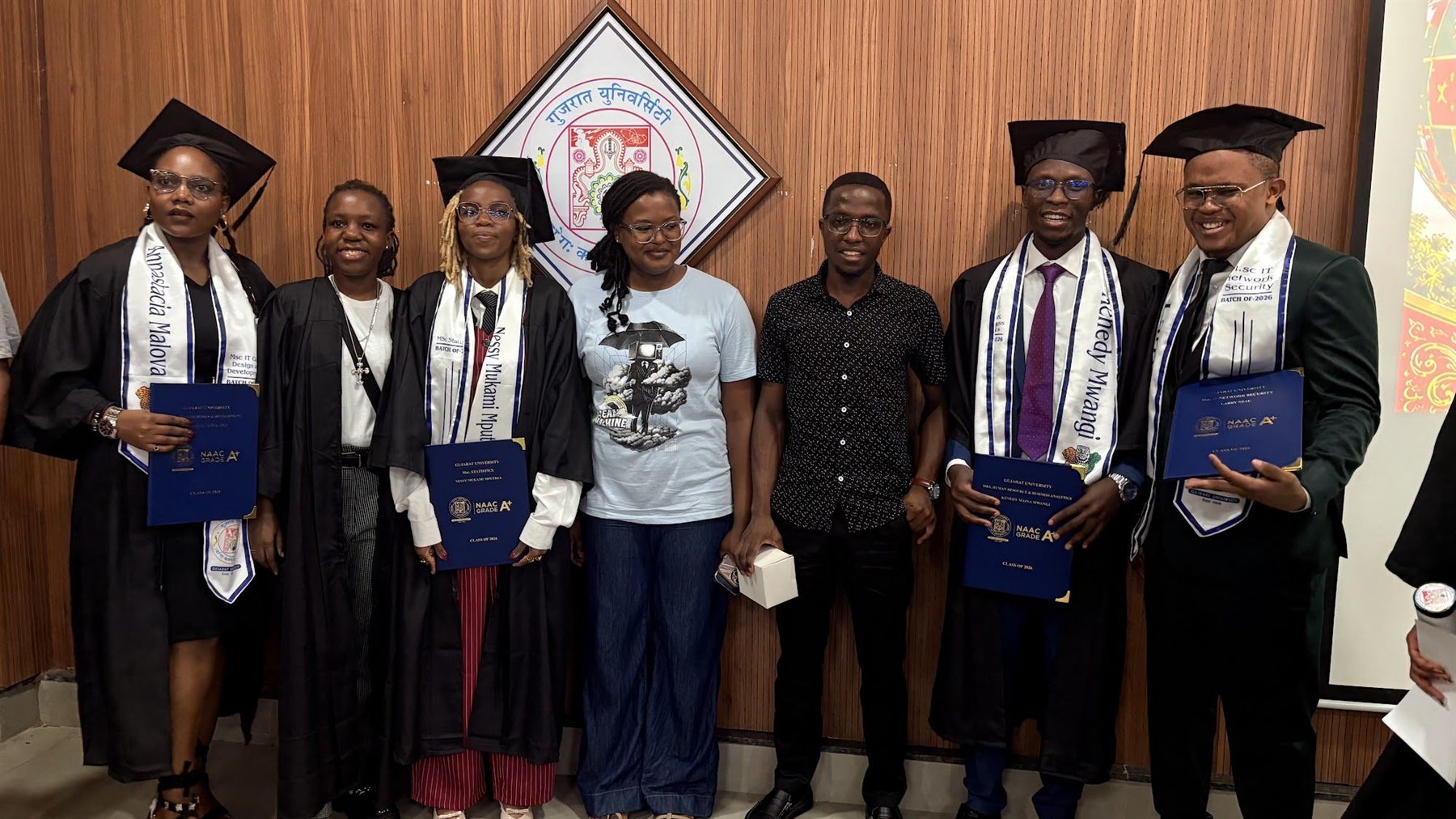 Graduating and non-graduating members celebrating together as a community